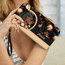 Black Mom - Gift For Mother, Mama, Mommy - Personalized Leather Long Wallet