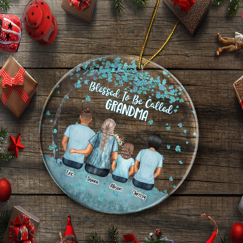 Blessed To Be Call Nana - Christmas Gift For Grandma, Mom, Mother - Personalized Circle Acrylic Ornament