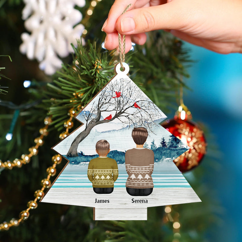 Greatest Gift Our Parents Gave Us Sibling - Christmas Gift For Family - Personalized Wooden Card With Pop Out Ornament