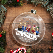 Congrats On Being My Bestie - Christmas Gift For Friends, Sisters, Sibling - Personalized Clear Flat Ball Ornament