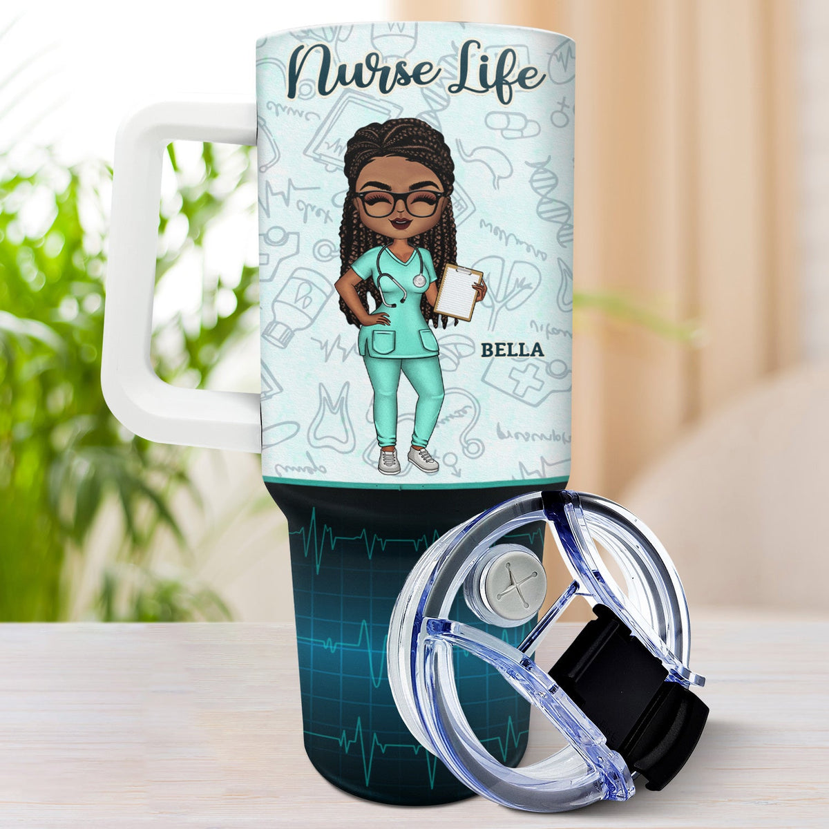 Nurse A Person Strong Enough To Tolerate Everything - Gift For Nurses - Personalized 40oz Tumbler With Straw