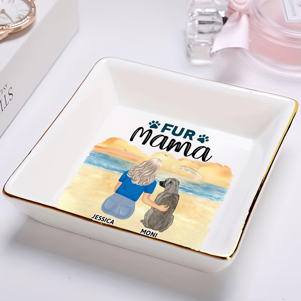 A Bond That Can't Be Broken - Gift For Dog Lovers, Dog Mom - Personalized Ring Dish