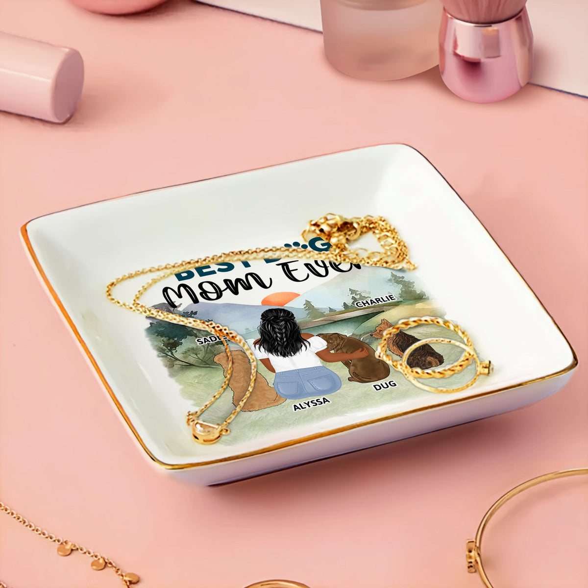 A Bond That Can't Be Broken - Gift For Dog Lovers, Dog Mom - Personalized Ring Dish