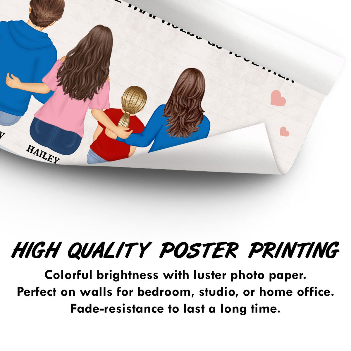 The Piece That Holds Us Together - Gift For Mom, Mother, Grandma - Personalized Poster