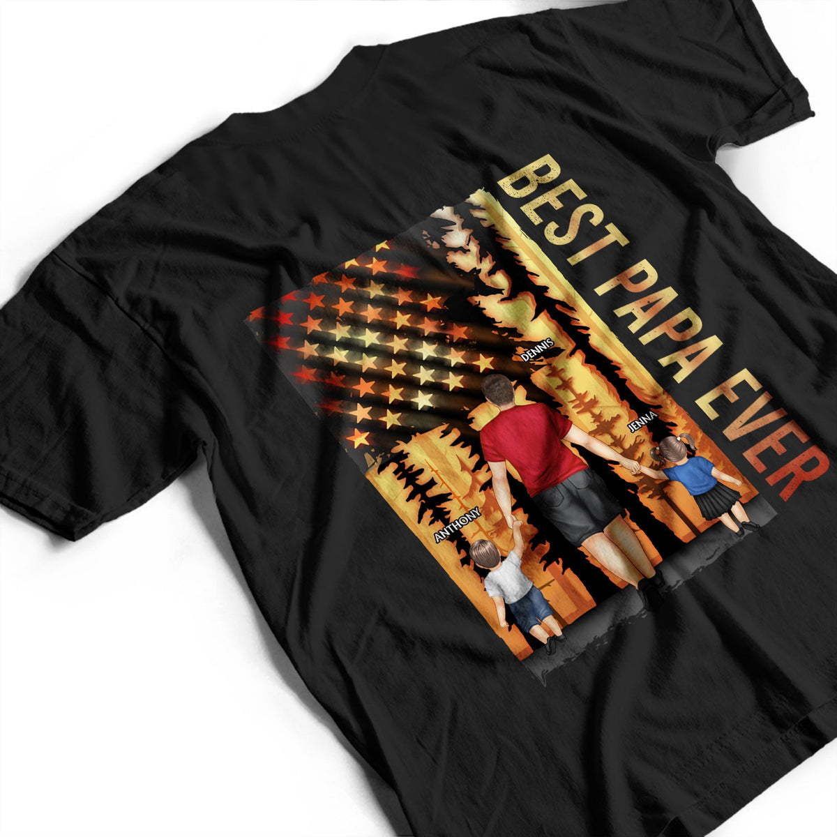 Best Dad Papa Ever - Birthday Gift For Father, Grandpa - Personalized T Shirt