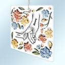 Hand In Hand, I Will Always Protect You - Gift For Mom, Grandma - Personalized 3D Inflated Effect Printed Acrylic Car Hanger
