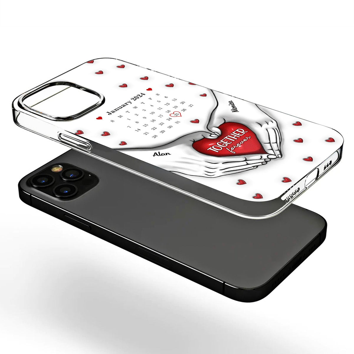 Calendar You & Me We Got This - Gift For Couples - 3D Inflated Effect Printed Personalized Clear Phone Case