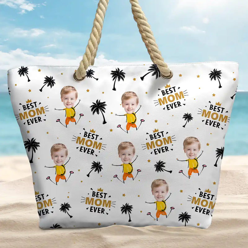 Custom Photo Best Nana Ever - Personalized Beach Bag