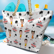 Custom Photo Best Nana Ever - Personalized Beach Bag
