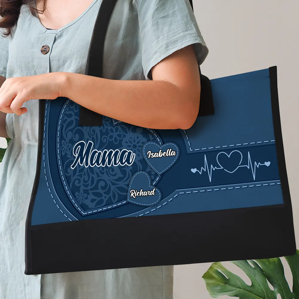 Mom Grandma Little Sweethearts - Personalized Canvas Tote Bag