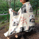 Gift For Couples,Old Couples,Gift For Husband,Gift For Wife,Gift For Boyfriend,Gift For Girlfriend,Love,Custom Photo - Custom Photo Playing Card Couple Lucky In Love - Personalized Fleece Blanket, Sherpa Blanket