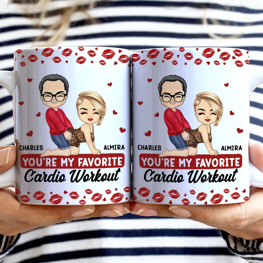 Gift For Couples,Old Couples,Gift For Husband,Gift For Wife,Gift For Boyfriend,Gift For Girlfriend,Love - My Favorite Thing To Do Is You Romantic Couple - Personalized White Edge-to-Edge Mug