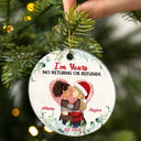 Christmas Family Couple Together Since Husband And Wife - Gift For Couples - Personalized Custom Circle Ceramic Ornament