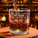 Gift For Grandpa,Gift For Father,New Dad,Non-Eng,Calendar,Icon,Proud - Calendar The Day You Became My Daddy Mommy - Personalized Engraved Whiskey Glass