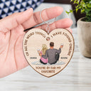 Of All The Weird Things - Gift For Couples, Husband, Wife - Personalized Wooden Keychain
