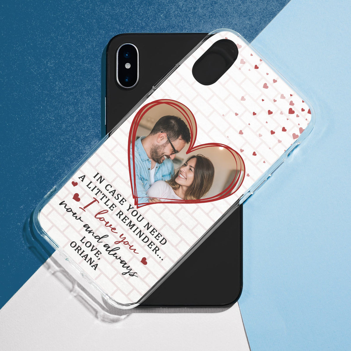 Custom Photo In Case You Need A Little Reminder - Gift For Couples, Husband, Wife - Personalized Clear Phone Case
