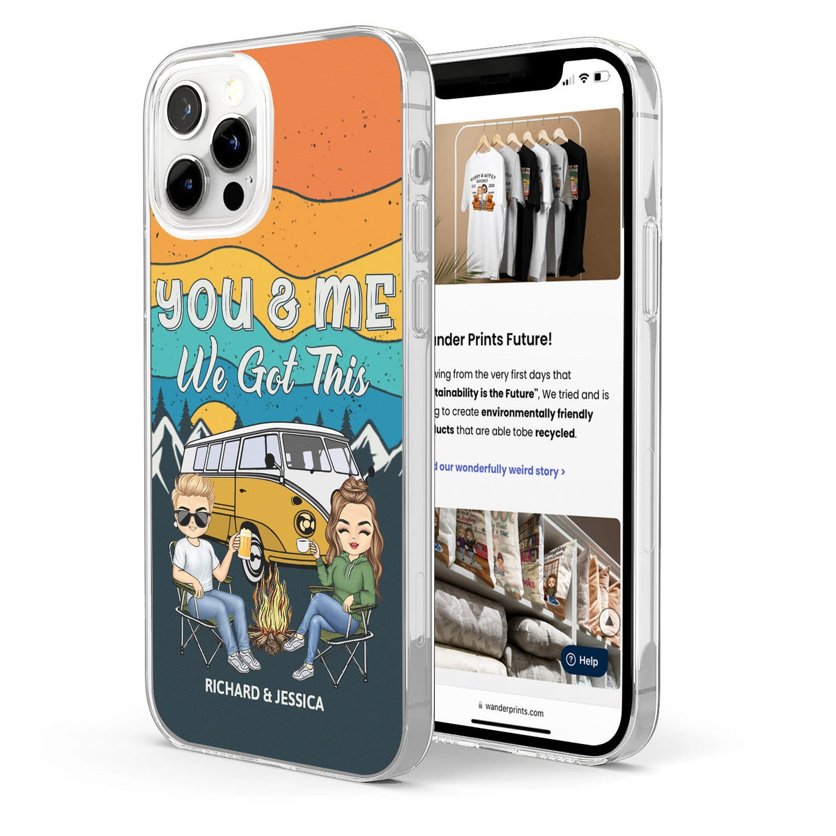 Camping Partners For Life - Gift For Couples, Husband, Wife, Campers - Personalized Clear Phone Case
