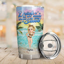 Tanned And Tipsy Beach Lovers - Personalized Tumbler