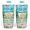 Tanned And Tipsy Beach Lovers - Personalized Tumbler