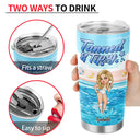Tanned And Tipsy Beach Lovers - Personalized Tumbler