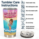 Tanned And Tipsy Beach Lovers - Personalized Tumbler
