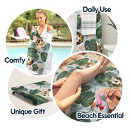 Custom Photo Funny Family Pet Face - Personalized Turkish Beach Towel