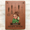 Woman Recipe Cookbook - Personalized Leather Journal