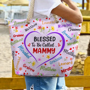 Gift For Yourself,Gift For Women,Gift For Grandma,Love,Gift For Mother - Bless To Be Called Grandma Nanny Nan - Personalised Beach Bag