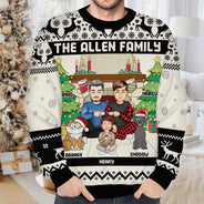 Christmas,Family,Happy,LGBT,Pet Lovers,Dog Lovers,Cat Lovers - Merry Christmas Family - Personalized Unisex Ugly Sweater