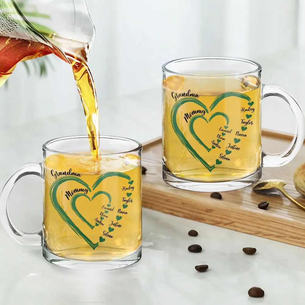 Gift For Grandma, Gift For Mother - Mom's Grandma's Sweethearts - Personalized Glass Mug