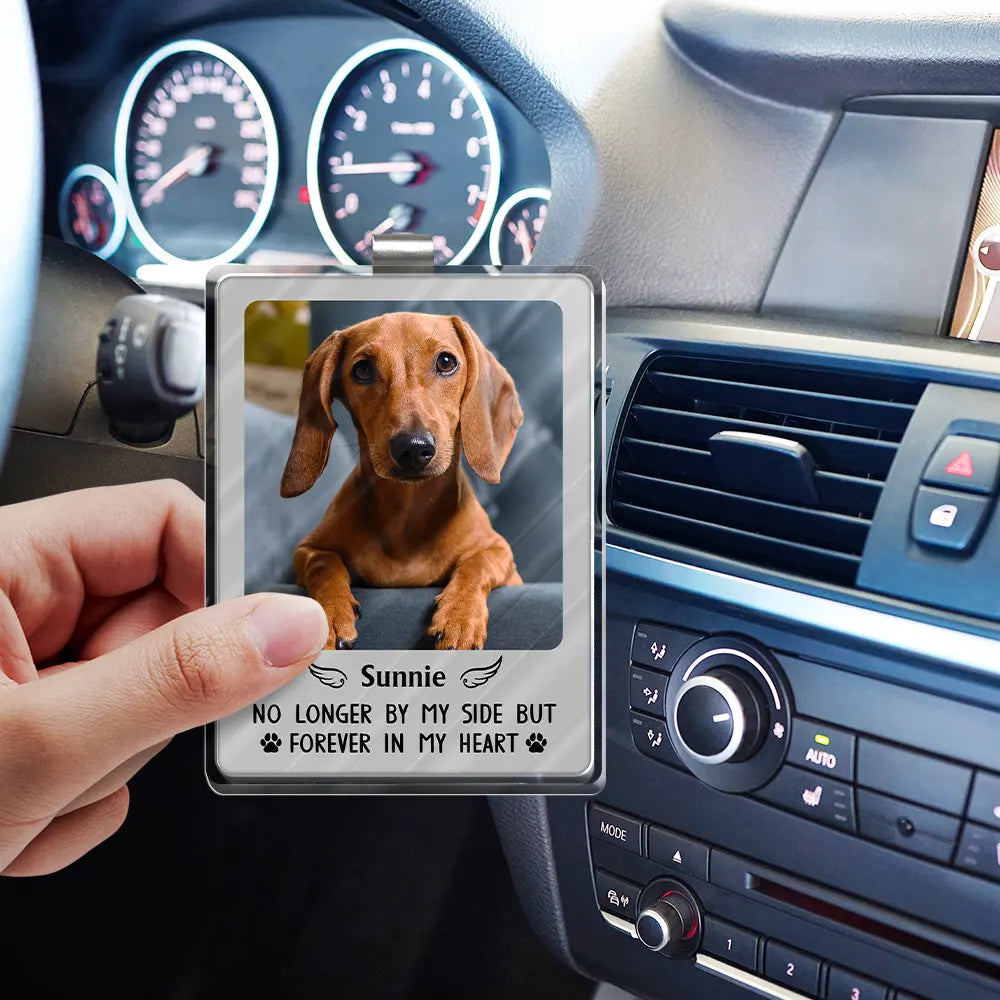 Custom Photo,Memorial,Sad,Dog Lovers,Pet Lovers,Cat Lovers - Custom Photo Memorial You Were My Hardest Goodbye - Personalized Custom Shaped Acrylic Car Visor Clip