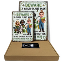 Gift For Yourself,Gift For Women,Happy,Gardening,Dog Lovers,Dog Mom - A Crazy Plant Lady & Her Spoiled Rotten Dogs 3D Effect - Personalized Classic Metal Signs