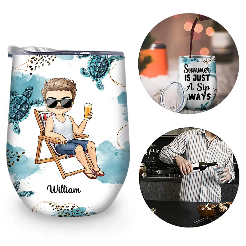 Sip Back And Relax - Personalized Wine Tumbler
