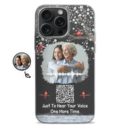 Custom Photo Memorial Soundwave Voice Recording QR Code - Personalized Clear Phone Case
