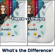 Reading, Gift For Yourself - Book Flower My Reading Blanket - Personalized Fleece Blanket, Sherpa Blanket