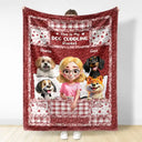 Gift For Women,Gift For Men,Pet Lovers,Pet Mom,Pet Dad,Dog Lovers,Dog Mom,Dog Dad,Happy - Quilt Pattern My Dog Cuddling Blanket - Personalized Fleece Blanket, Sherpa Blanket