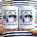 New Dad,New baby,New Mom,Happy - Custom Photo Baby Brewing Expecting Mom Parents - Personalized White Edge-to-Edge Mug