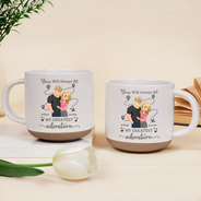 Gift For Couples,Gift For Husband,Gift For Wife,Gift For Boyfriend,Gift For Girlfriend,Travel,Happy - You Will Always Be My Greatest Adventure - Personalized Pottery Mug