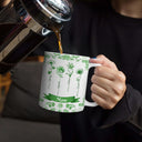 Gift For Yourself,Gift For Women,Gift For Mother,Gift For Grandma,Love - Toile De Jouy Birth Flowers For Grandma And Mom - Personalized White Edge-to-Edge Mug