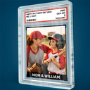 Custom Photo,Baseball,Sport Dad,Sport Mom,Happy - Custom Photo Baseball Gift Family Dream Team - Personalized Custom Shaped Acrylic Plaque