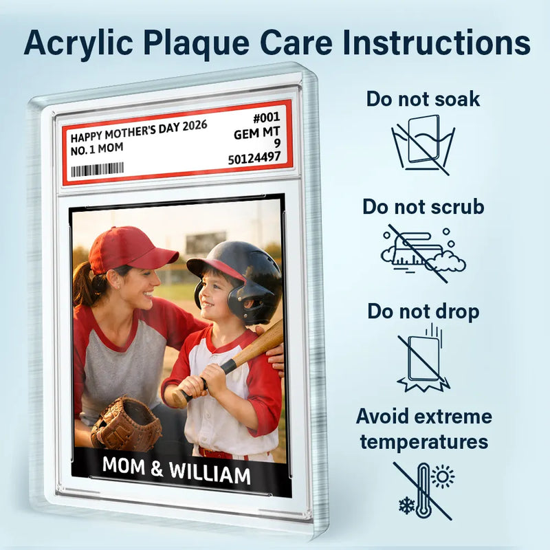 Custom Photo,Baseball,Sport Dad,Sport Mom,Happy - Custom Photo Baseball Gift Family Dream Team - Personalized Custom Shaped Acrylic Plaque