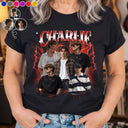 Custom Photo, Art Design, Gift For Couples, Humorous, Photo Collage - Custom Photo Collage Portrait Vintage Bootleg Shirt - Personalized T Shirt