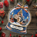 Independence Day,America 250th,Christmas,Proud,Custom Photo,Family,Remove BG Photo - Custom Photo Christmas 250th Anniversary Family Wrapped In Love - Personalized Custom Shaped Acrylic Ornament