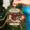 Independence Day,Art Design,America 250th,Playful,Christmas,Pet Lovers,Photo - Sleeping Dog Cat Baby - Custom Photo Sleeping Angel Adorable Dog Cat First Christmas With My Forever Family - Personalized Custom Shaped Acrylic Ornament