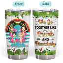 Bestie Flamingo Float Hangovers Are Temporary - Personalized Custom Tumbler