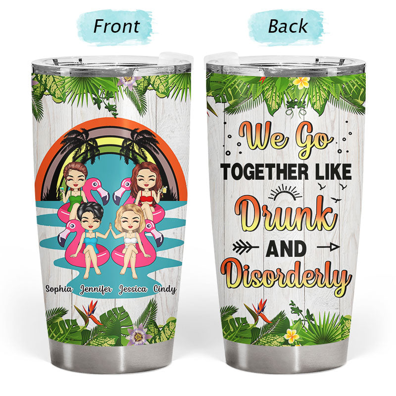 Bestie Flamingo Float Hangovers Are Temporary - Personalized Custom Tumbler
