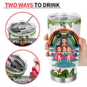 Bestie Flamingo Float Hangovers Are Temporary - Personalized Custom Tumbler