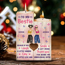 Bestie Sibling Because Of You I Laugh Harder - Personalized Custom Candle Holder
