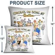 Congrats On Being My Bestie Flower - Gift For Bestie - Personalized Pillow