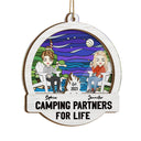Camping Partners For Life - Christmas Gift For Couples - Personalized Suncatcher Ornament